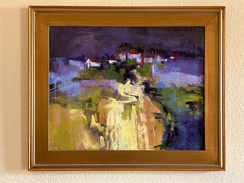 Hilltop Town by artist Marcia Schorer